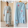 Mul chanderi printed ladies unstitched suit Rc19048 (a)