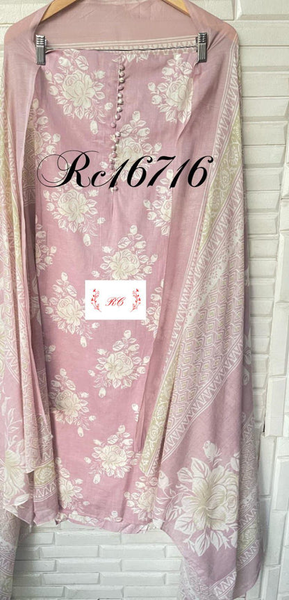Cotton unstitched ladies suit Rc17616