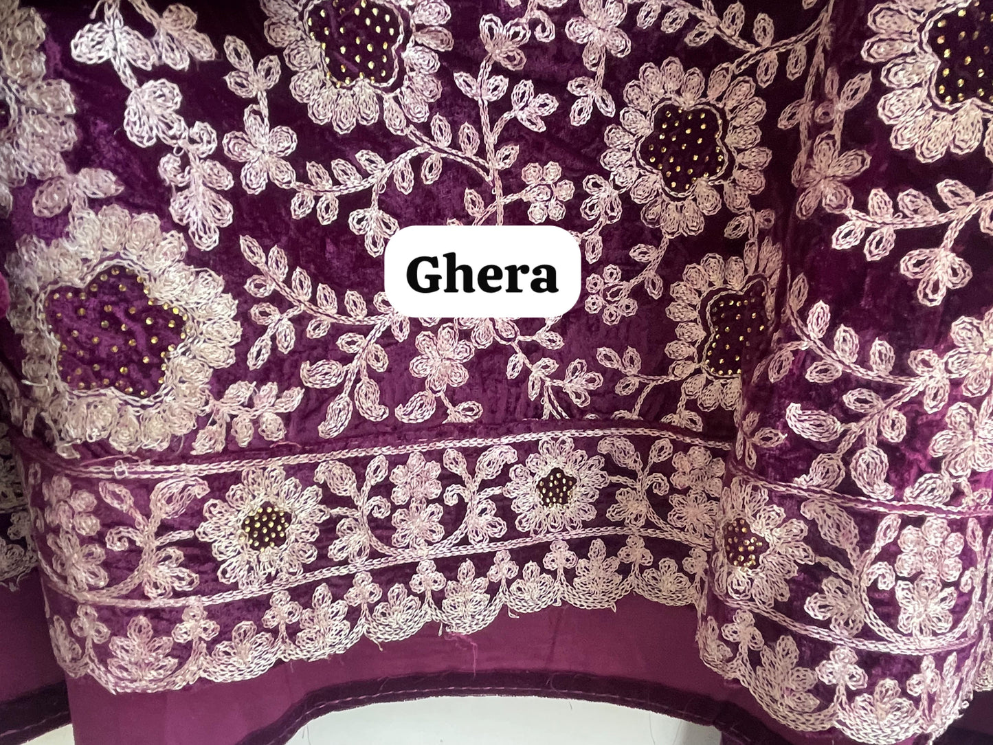 Velvet embroidered unstitched ladies suit Rc18838