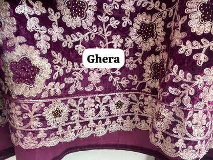 Velvet embroidered unstitched ladies suit Rc18838