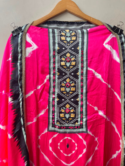 Gajji silk printed unstitched ladies suit Rc19226 (b)