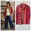 Satin crepe stitched ladies coord shirt Rc19165 (b)