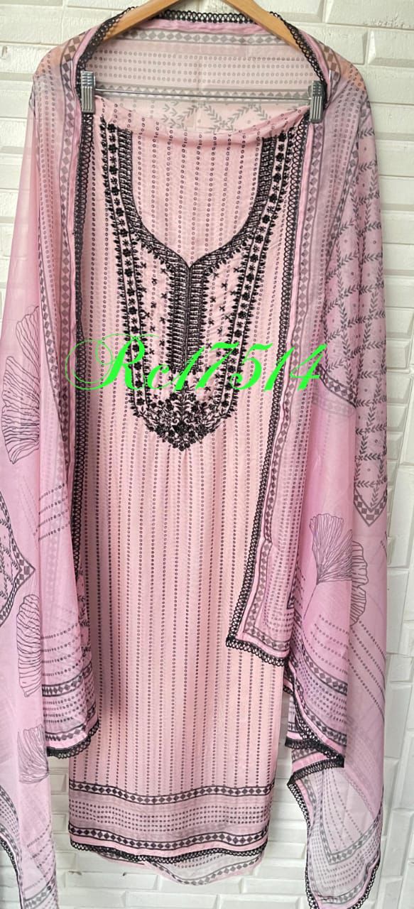 Organza unstitched ladies suit Rc17515  (a)