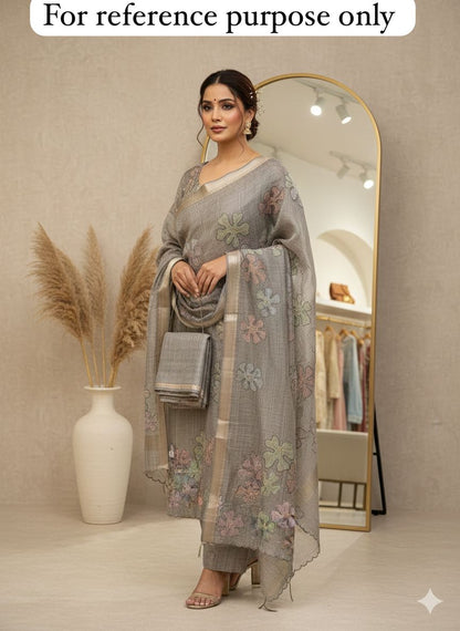 Maheshwari shimmer linen unstitched ladies suit Rc18412 (b)