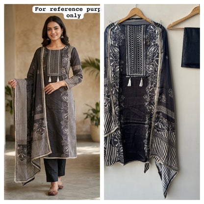 Gajji silk printed unstitched ladies suit Rc19311 (c)