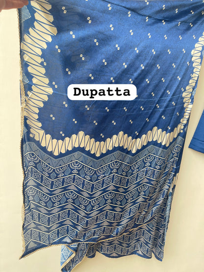 Gajji silk printed unstitched ladies suit Rc19217 (a)