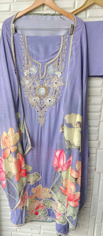 Muslin unstitched ladies suit Rc17524