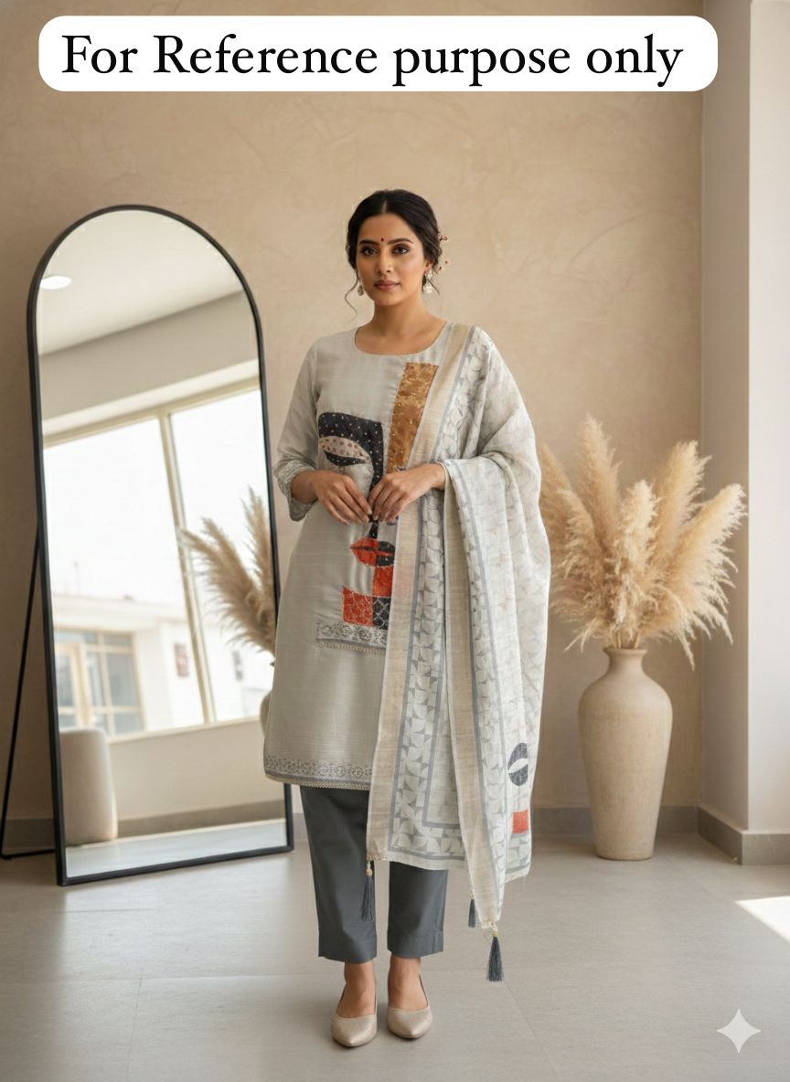 Khadi shimmer linen unstitched ladies suit Rc18371