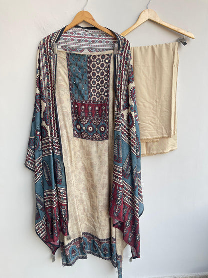 Self muslin unstitched ladies suit Rc18504