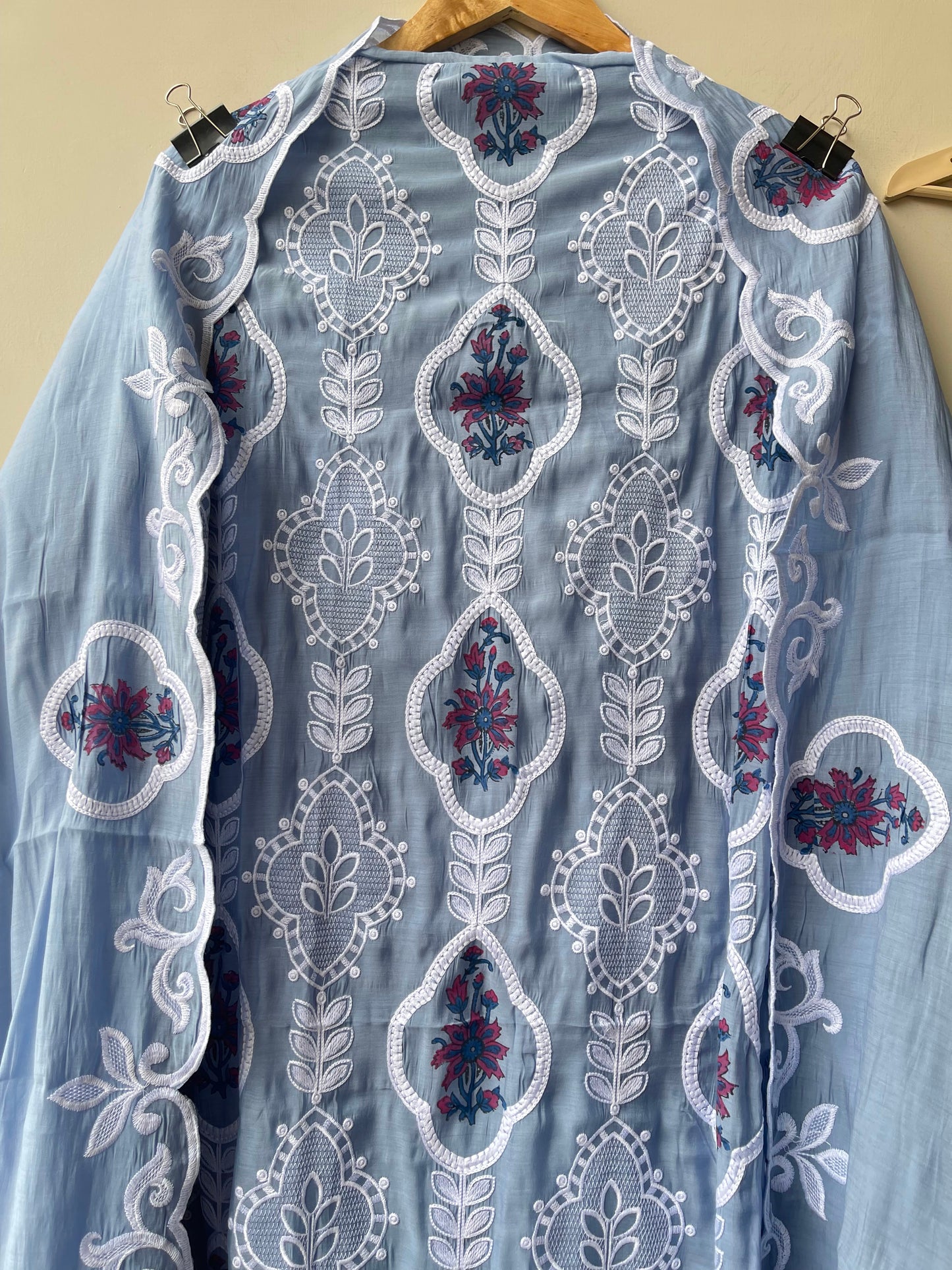 Mul chanderi printed ladies unstitched suit Rc18965