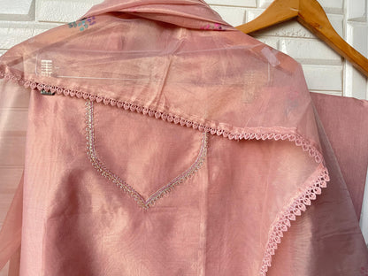 Shimmer silk organza unstitched ladies suit Rc17806