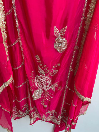 Satin crepe unstitched ladies suit Rc18393 (c)