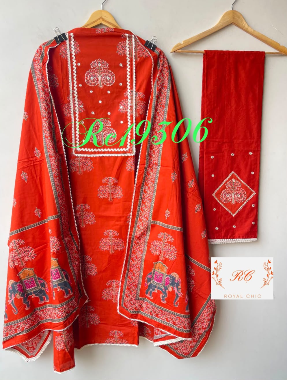 Cotton printed unstitched ladies suit Rc19306 (a)