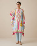 Ikkat print cotton unstitched ladies suit