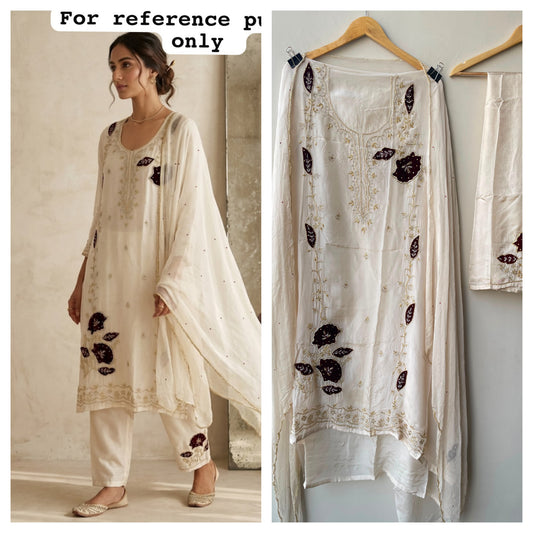 Organza fabric unstitched ladies suit Rc19115