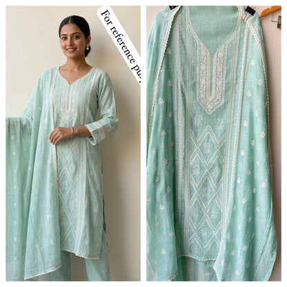 Pure Mul Chanderi Unstitched Ladies Suit RC-18841