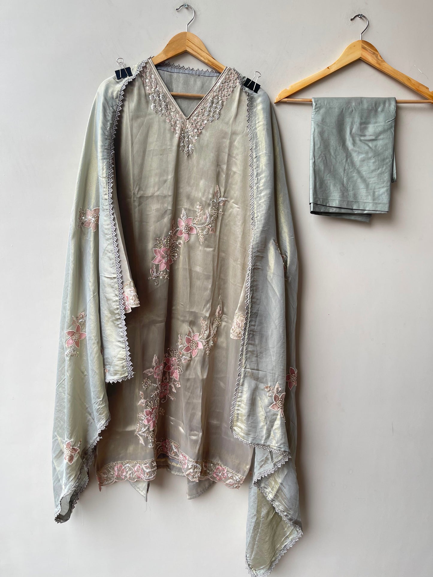 Pure shimmer giraffe silk unstitched ladies suit Rc19170 (a)