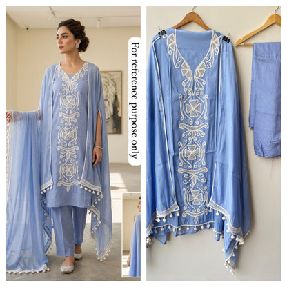 Mul chanderi unstitched ladies suit Rc18926