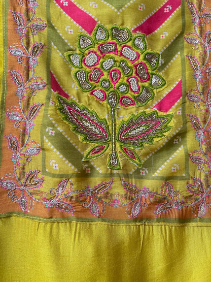 Tassar silk unstitched ladies suit Rc17640