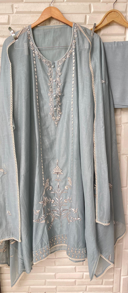 Mul chanderi unstitched ladies suit Rc17331