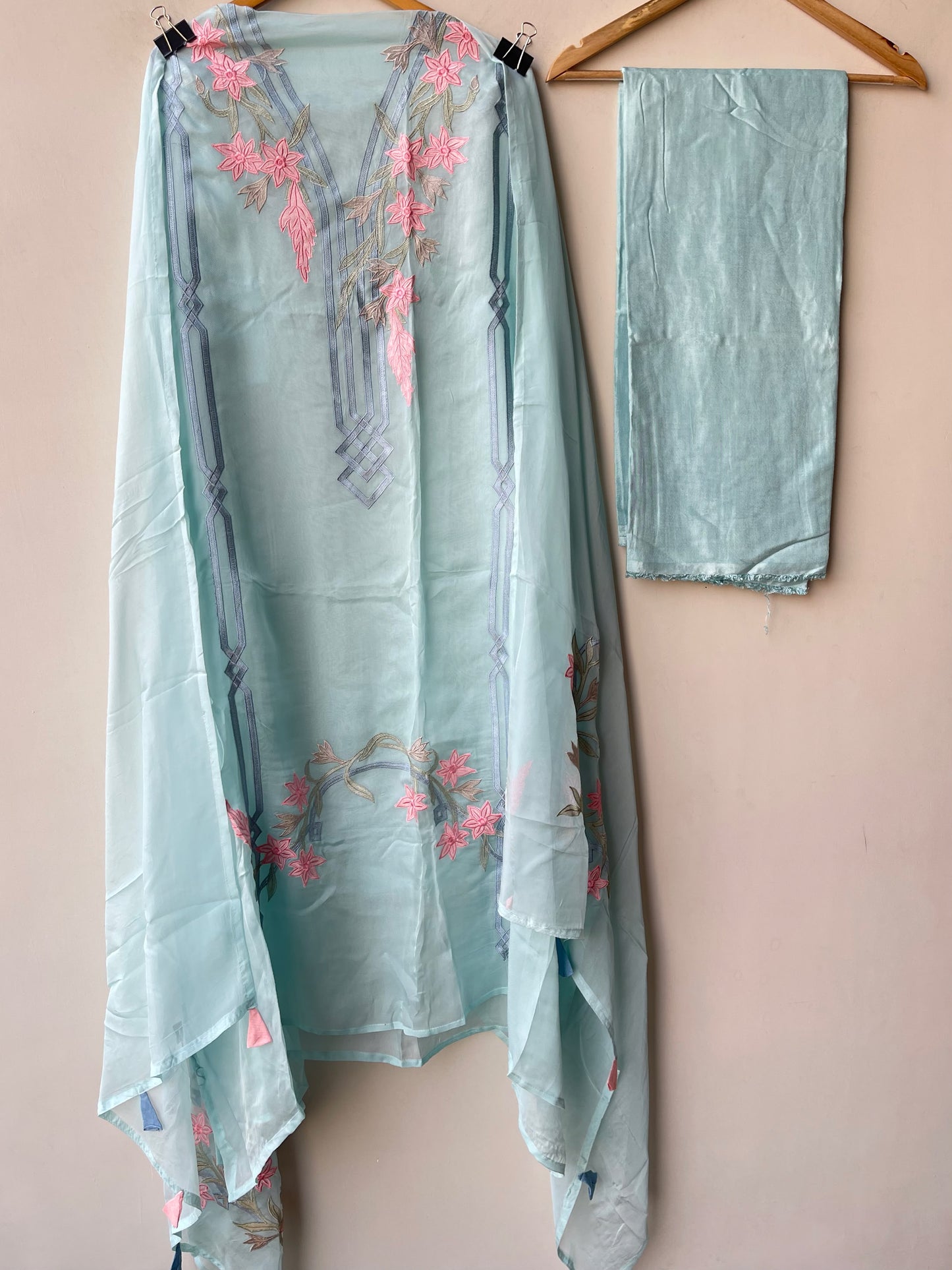 Organza Tuile unstitched ladies suit Rc19312 (b)