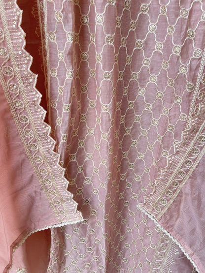 Mul chanderi unstitched ladies suit Rc18834