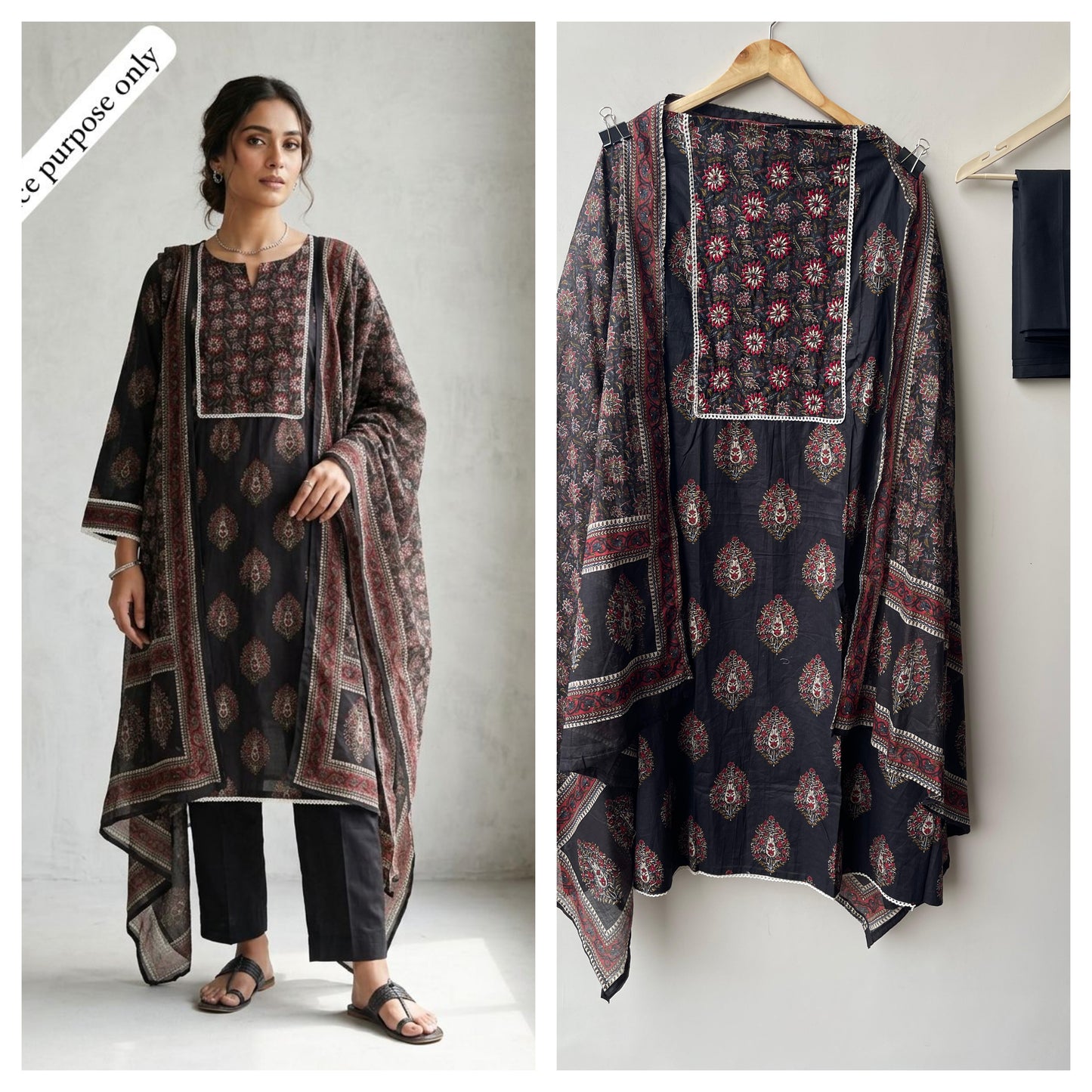 Cotton printed unstitched ladies suit Rc18923