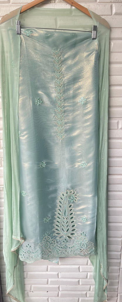 Shimmer paper silk unstitched ladies suit Rc17703 (b)