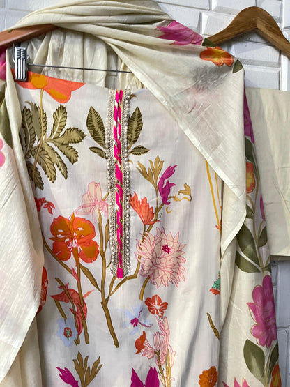 Cotton unstitched ladies suit Rc17443