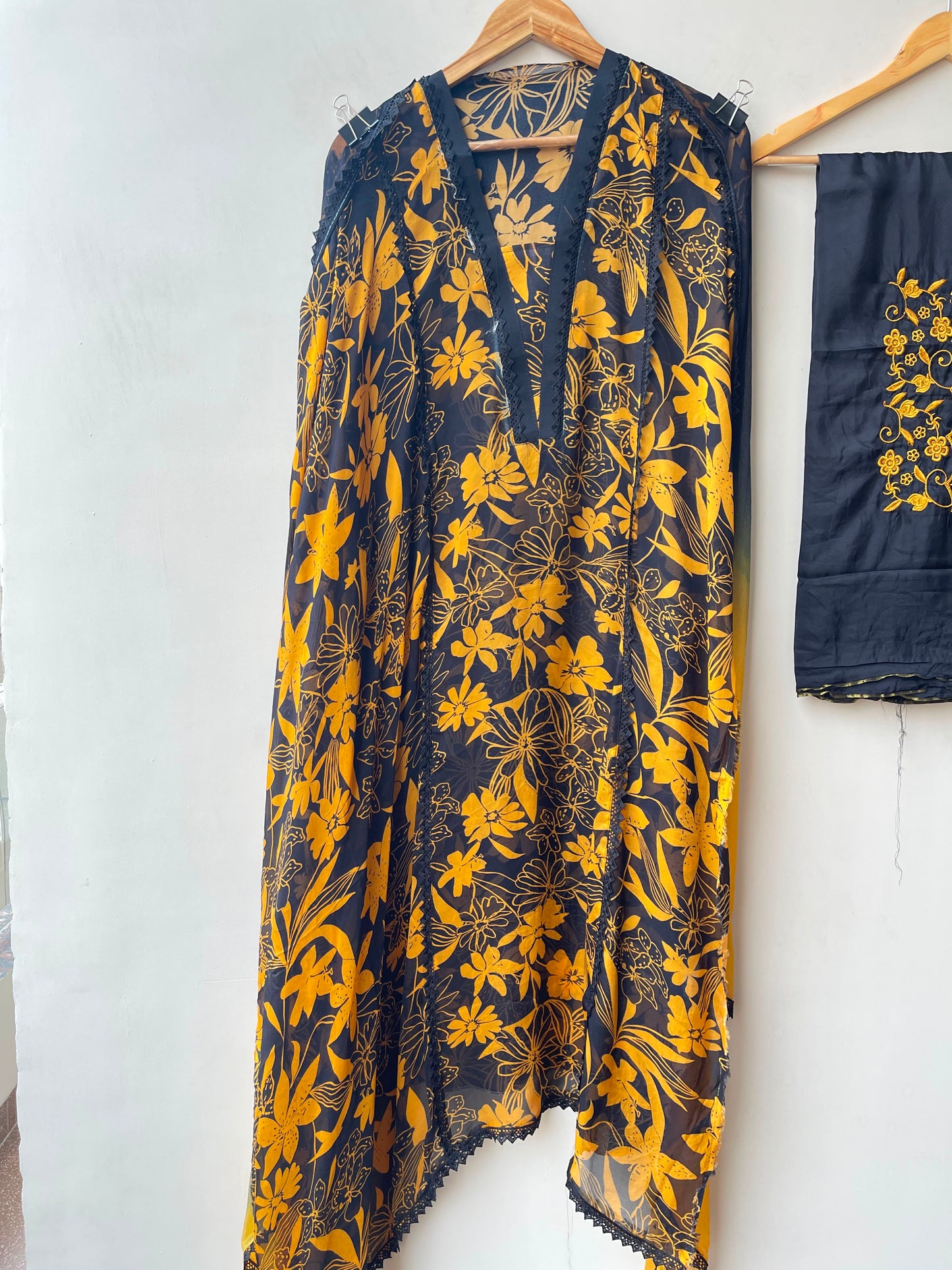 Organza Tuile printed ladies unstitched suit Rc19173