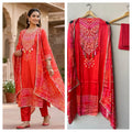Gajji silk printed unstitched ladies suit Rc19332 (a)