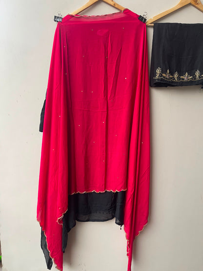 Pure glass organza ladies unstitched suit Rc19188