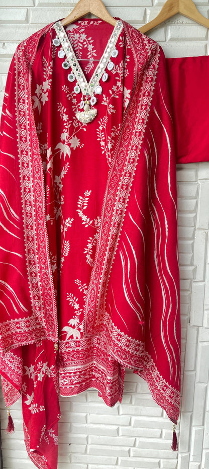 Tassar silk unstitched ladies suit Rc17639