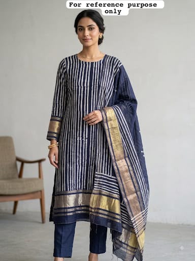 Cotton chanderi unstitched ladies suit Rc19247 (b)