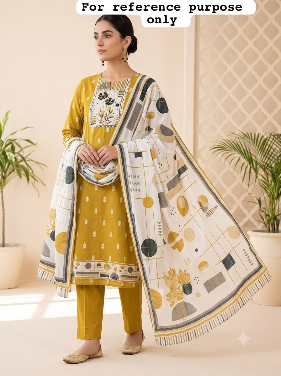Cotton Weaving Unstitched Ladies Suit with Mirror Work RC-19019(B) - Royal Chic by Priti (photo 2)
