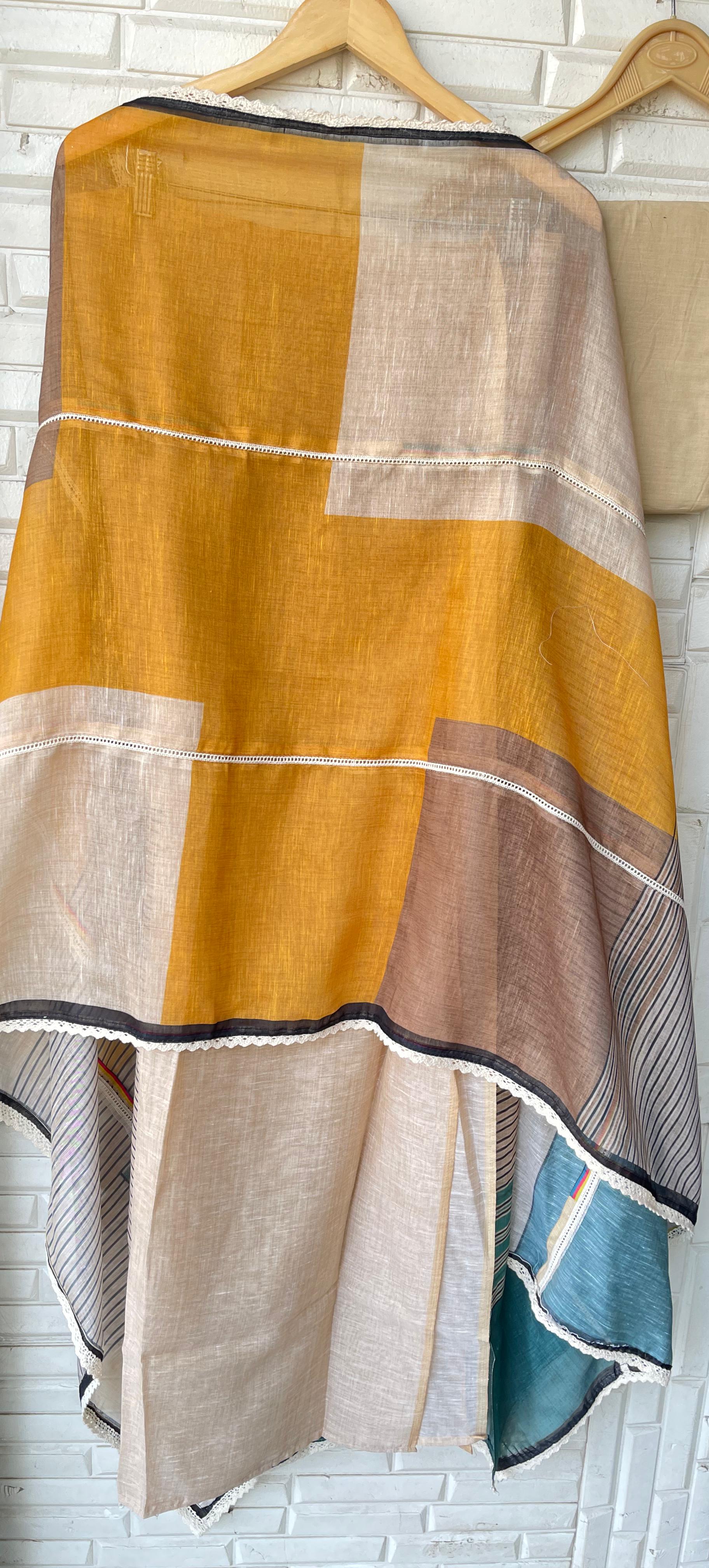 Soft Mul Chanderi Unstitched Ladies Suit RC-18413 – view 5