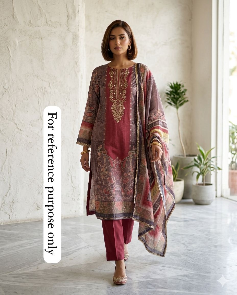 Muslin Printed Unstitched Ladies Suit RC18819 – view 2