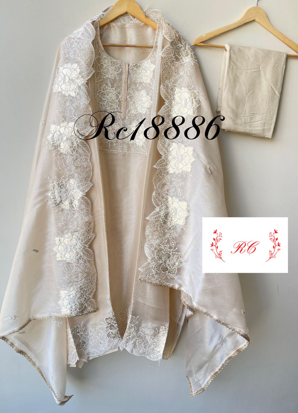 Shimmer Organza Unstitched Ladies Suit RC-18886 – view 7