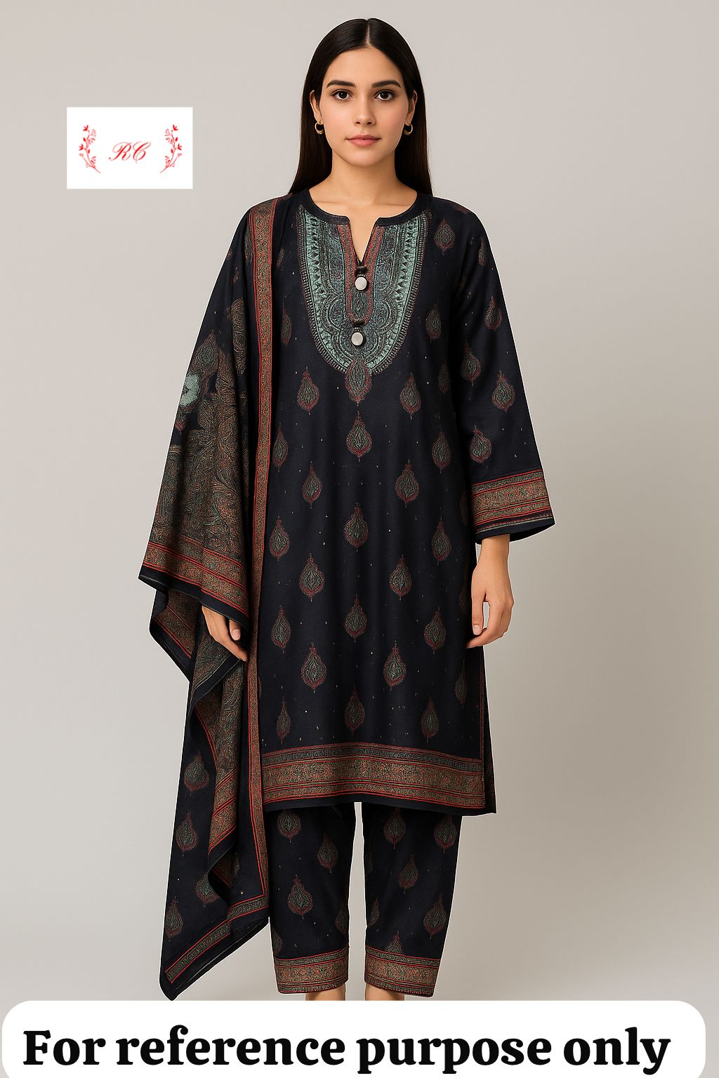 Micra velvet readymade ladies winter suit Rc18825