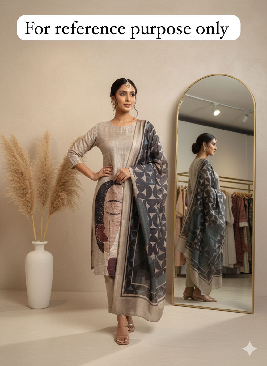 Khadi silk unstitched ladies suit Rc18328