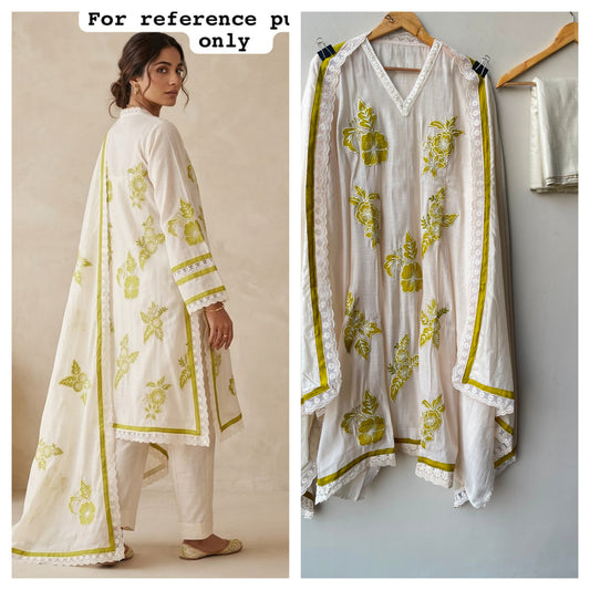 Mul chanderi unstitched ladies suit Rc19177