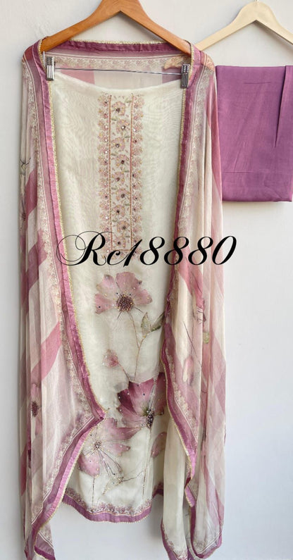 Organza Unstitched Ladies Suit RC-18880 (a) – view 4