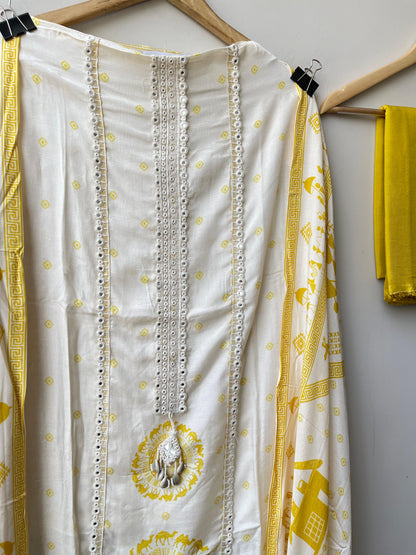 Muslin printed unstitched ladies suit Rc18942