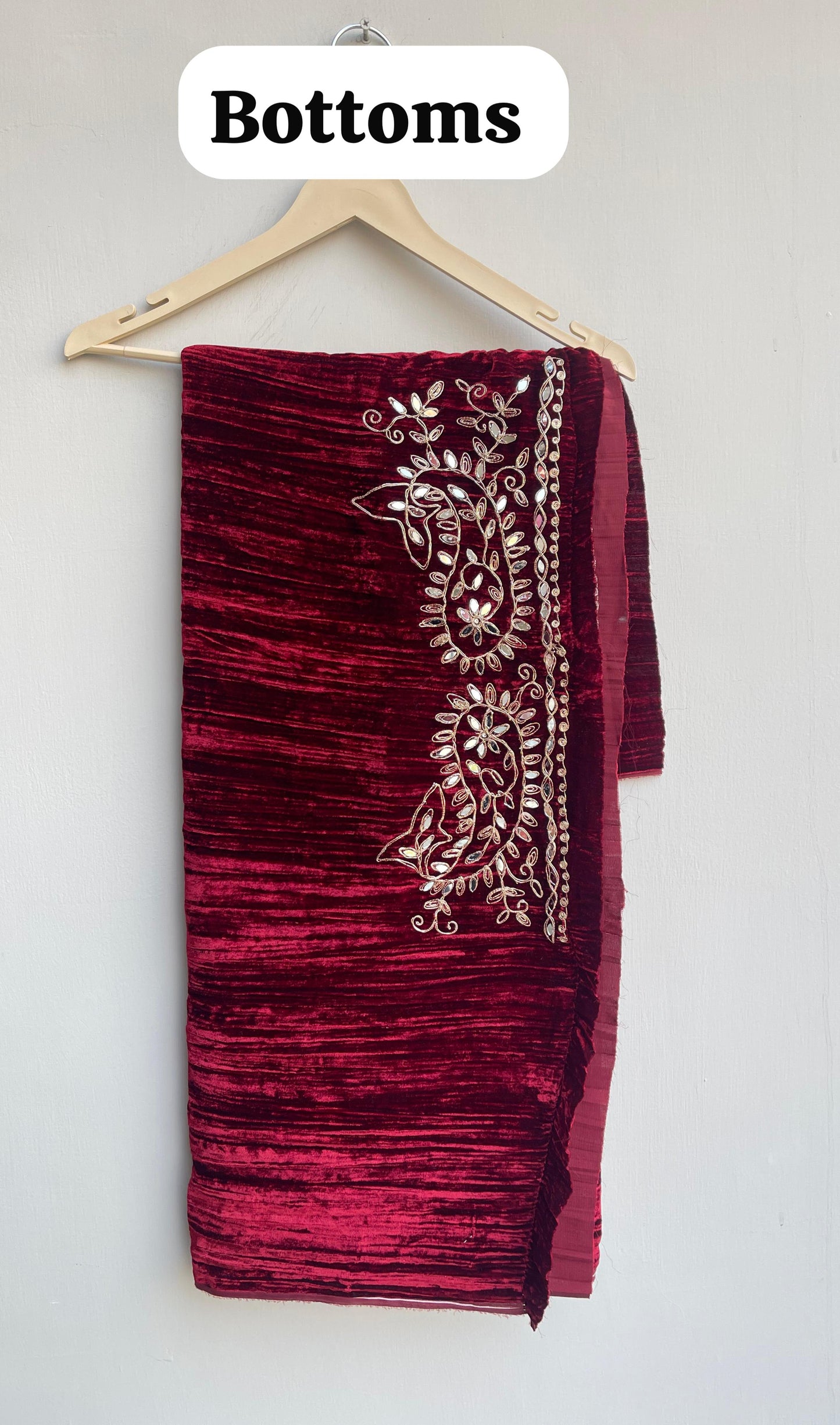 Crushed micra velvet unstitched ladies suit Rc18162