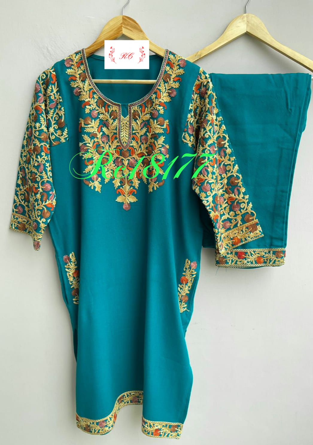 Kashmiri pheron readymade ladies coord set Rc18177