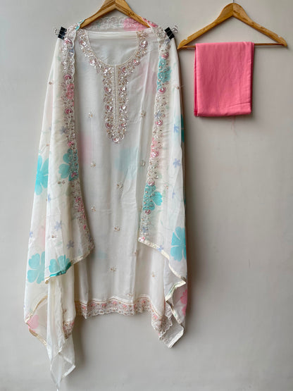 Soft organza unstitched ladies suit Rc19138 (b)