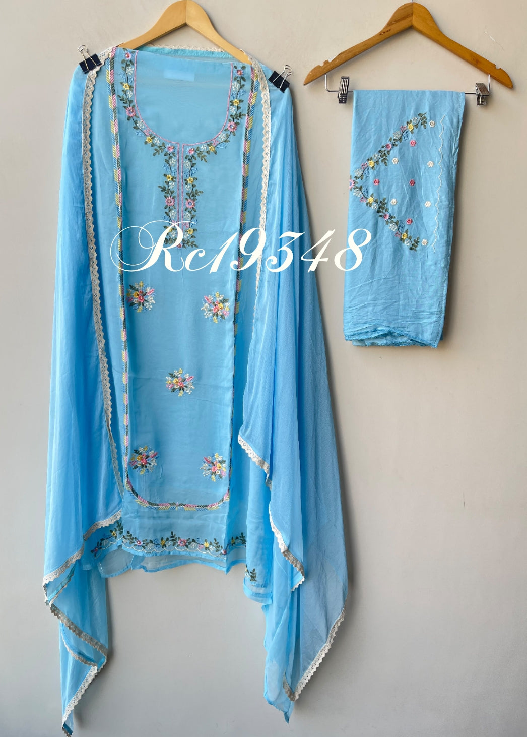 Premium Organza Embroidered Unstitched Suit Set