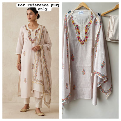 Mul chanderi printed ladies unstitched suit Rc19026 (a)