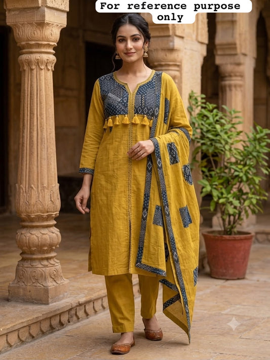 Cotton fabric unstitched ladies suit Rc19052