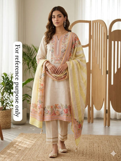 Pure Mul Chanderi Unstitched Ladies Suit RC-18817 – view 2